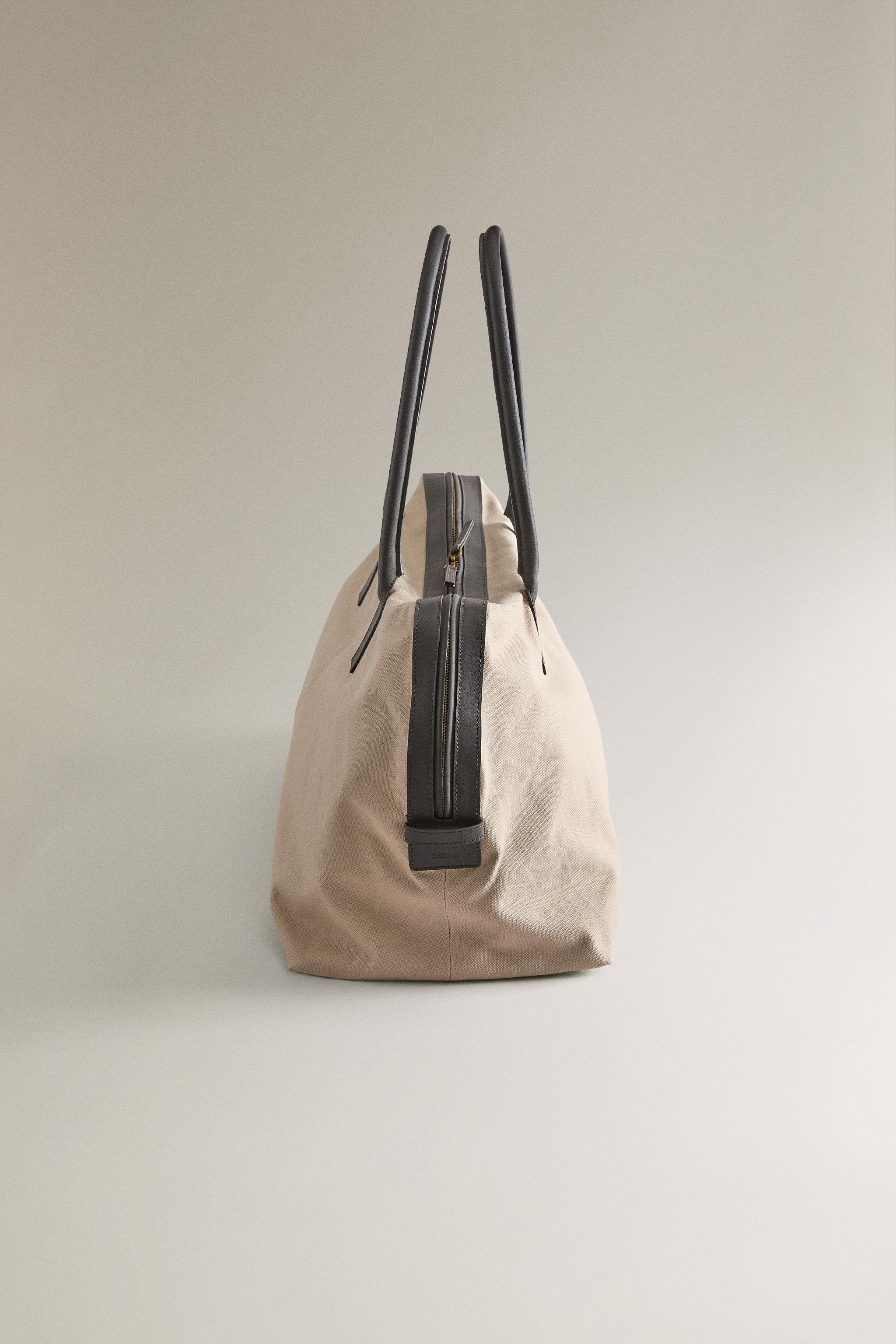 CANVAS LEATHER WEEKENDER BAG
